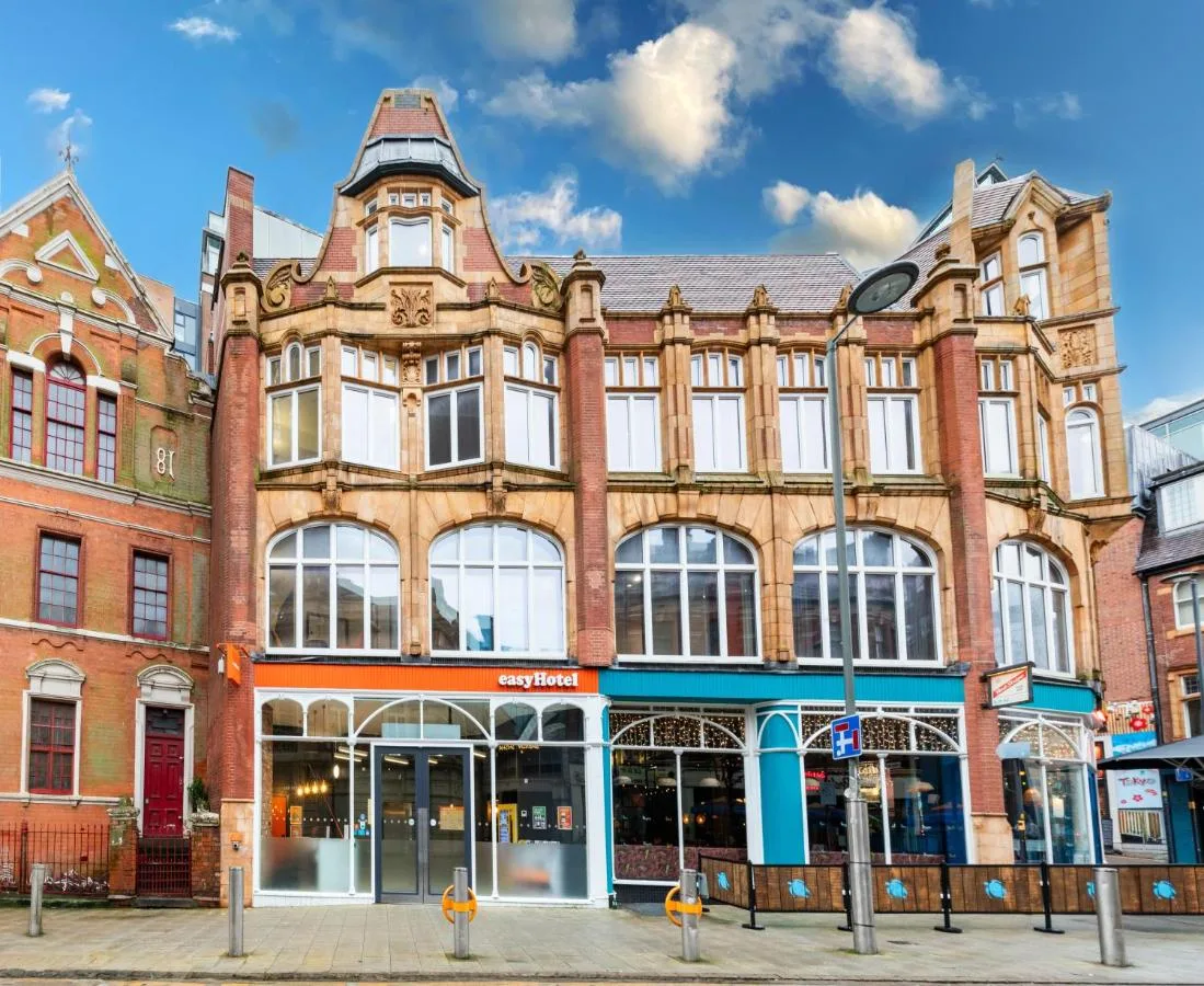 Large brick building on the corner of John Bright Street at easyHotel Birmingham